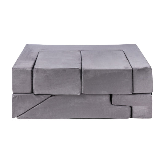 MeowBaby® Velvet Bricks Set - Multifunctional Playground for Children - Grey