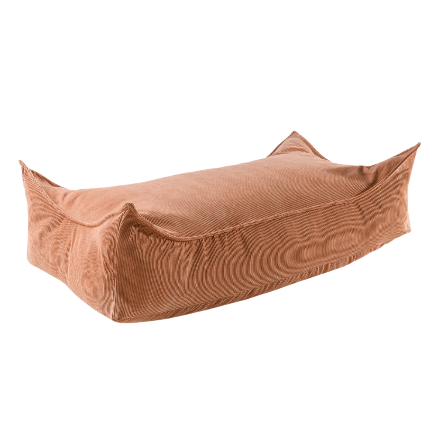 Pouffe For Children, Rectangular, Corduroy - Brick