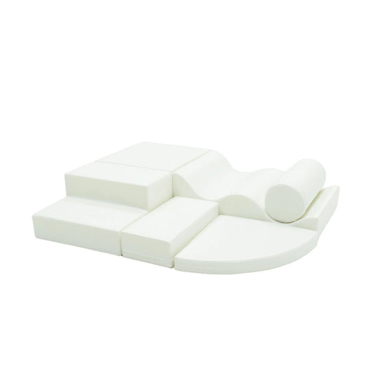 Soft Play 6 Foam Block Set - White Explorer