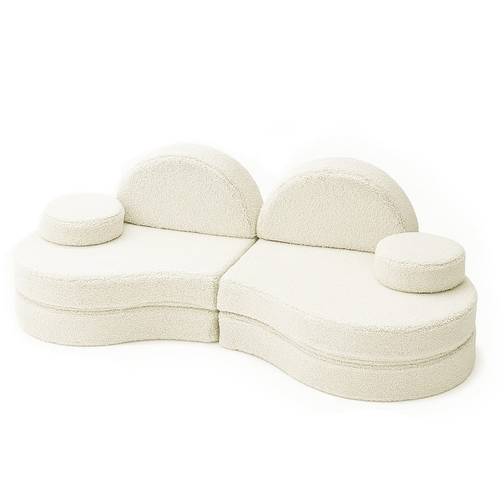 MeowBaby® Modular Sofa Coccolo for Kids – 6 Piece, Bearly Cream