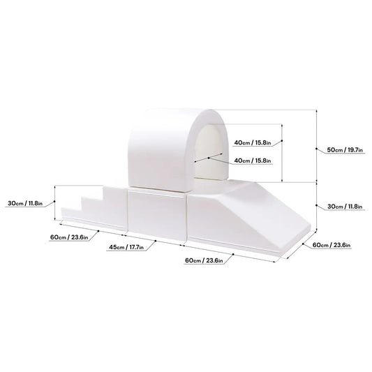 Soft Play Set Tunnel - White