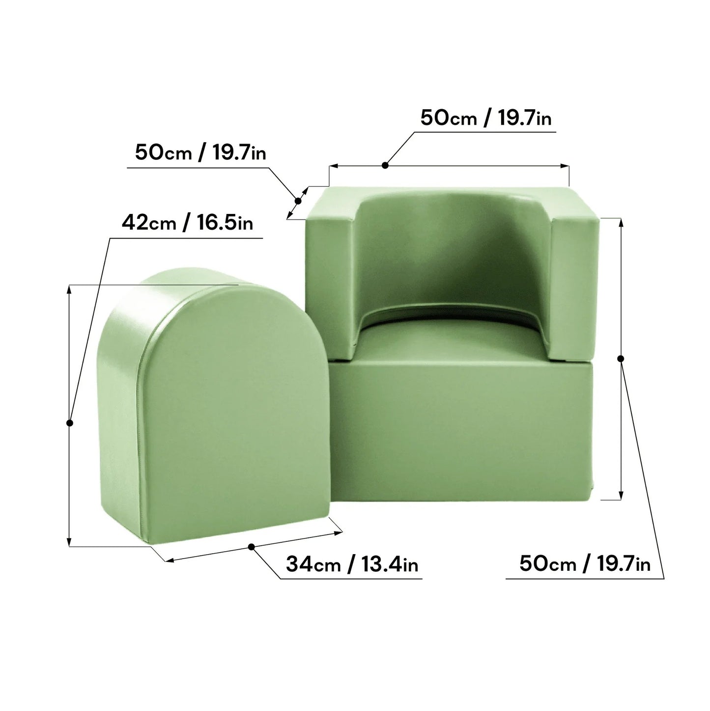 Soft Play Sofa Chair Snoozy - Green