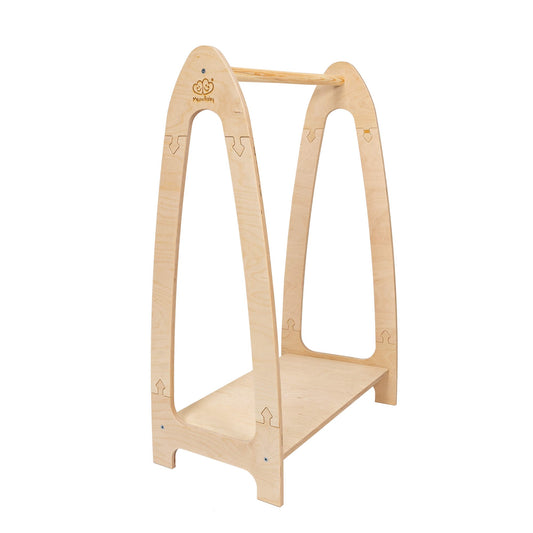 Arched Clothing Rack For Children - Small Natural Wood