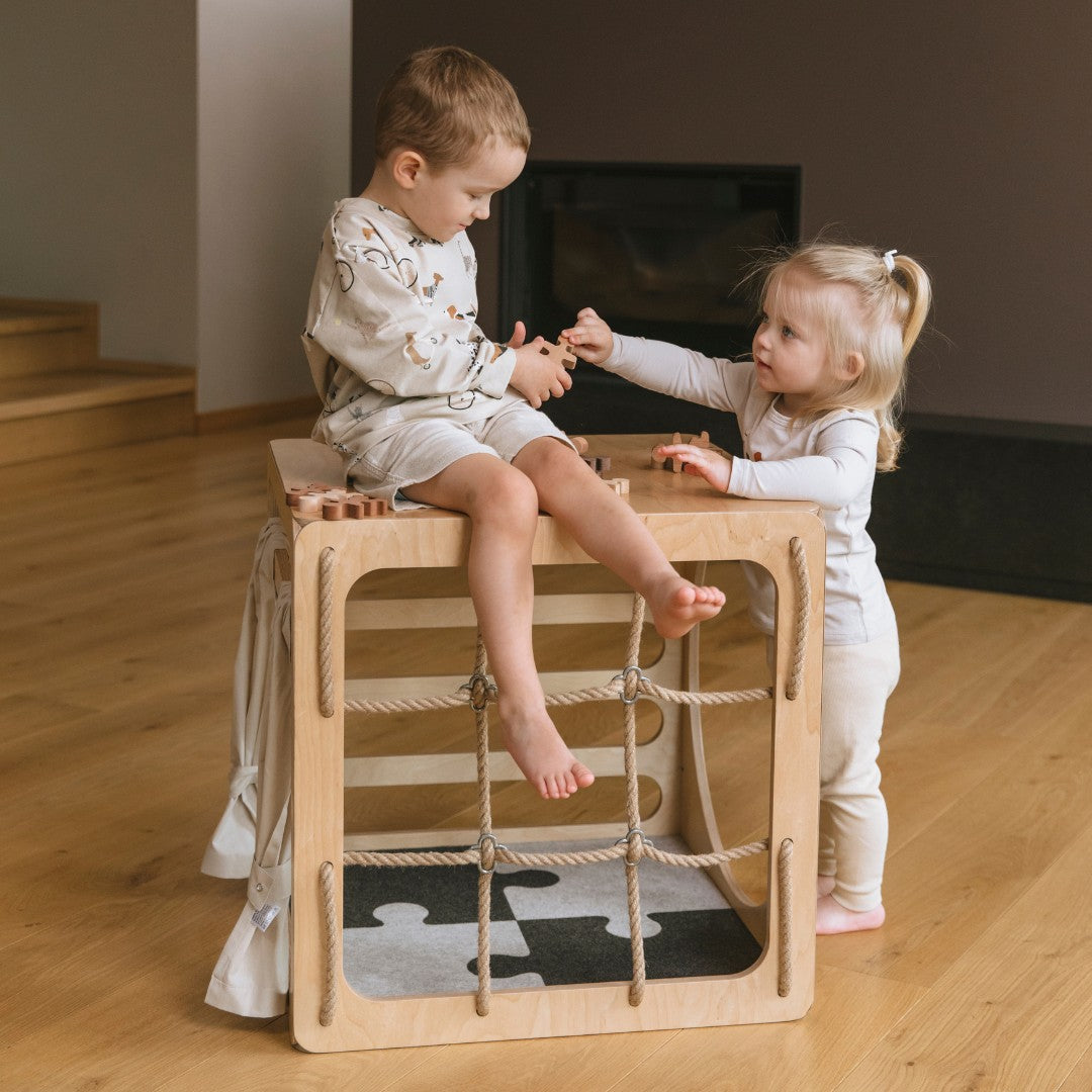 4-piece Felt Puzzle Playmat - Add-on for Climbing Toys