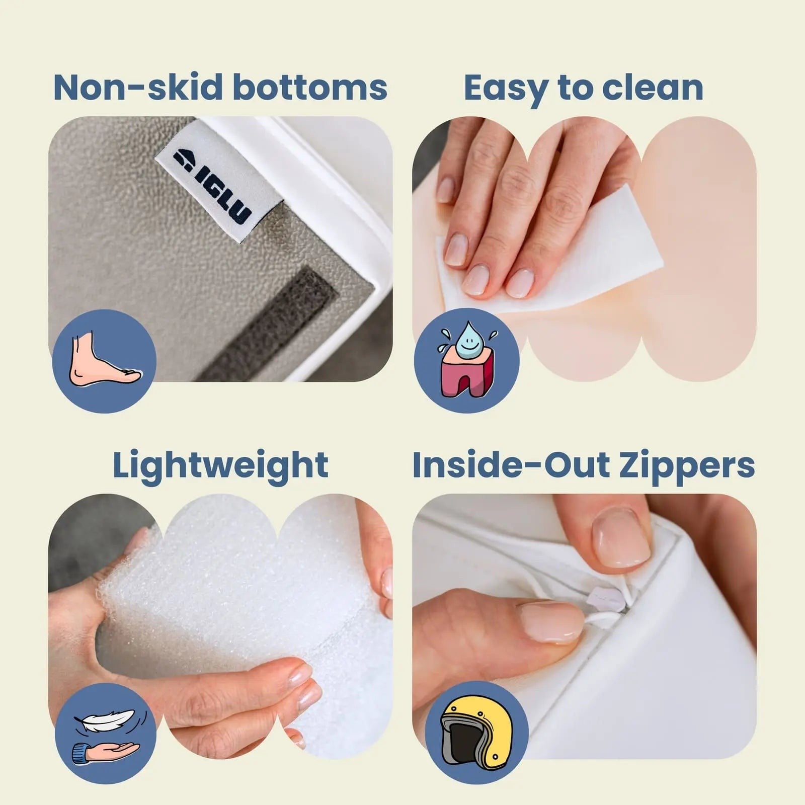 Soft Play 6 Foam Block Set - Pastel Pink Explorer