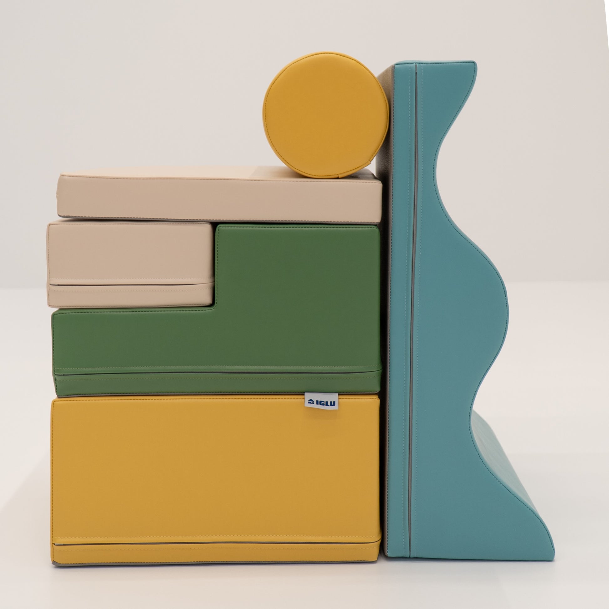 Soft Play 6 Foam Block Set - Pastel Turquoise Explorer