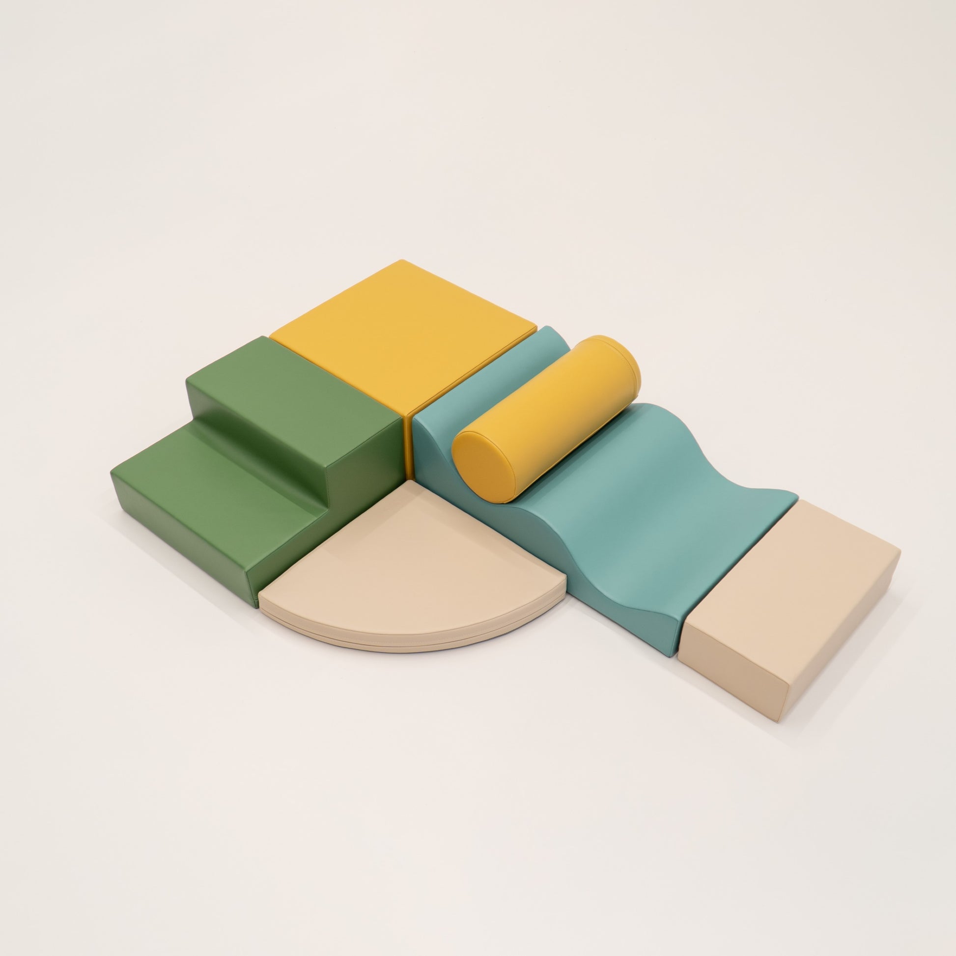 Soft Play 6 Foam Block Set - Pastel Turquoise Explorer