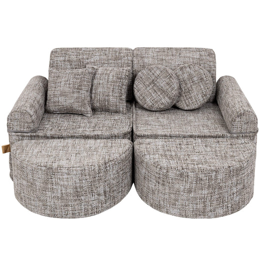 Medium Modular Sofa for Kids - Tangle Moon Grey Plus