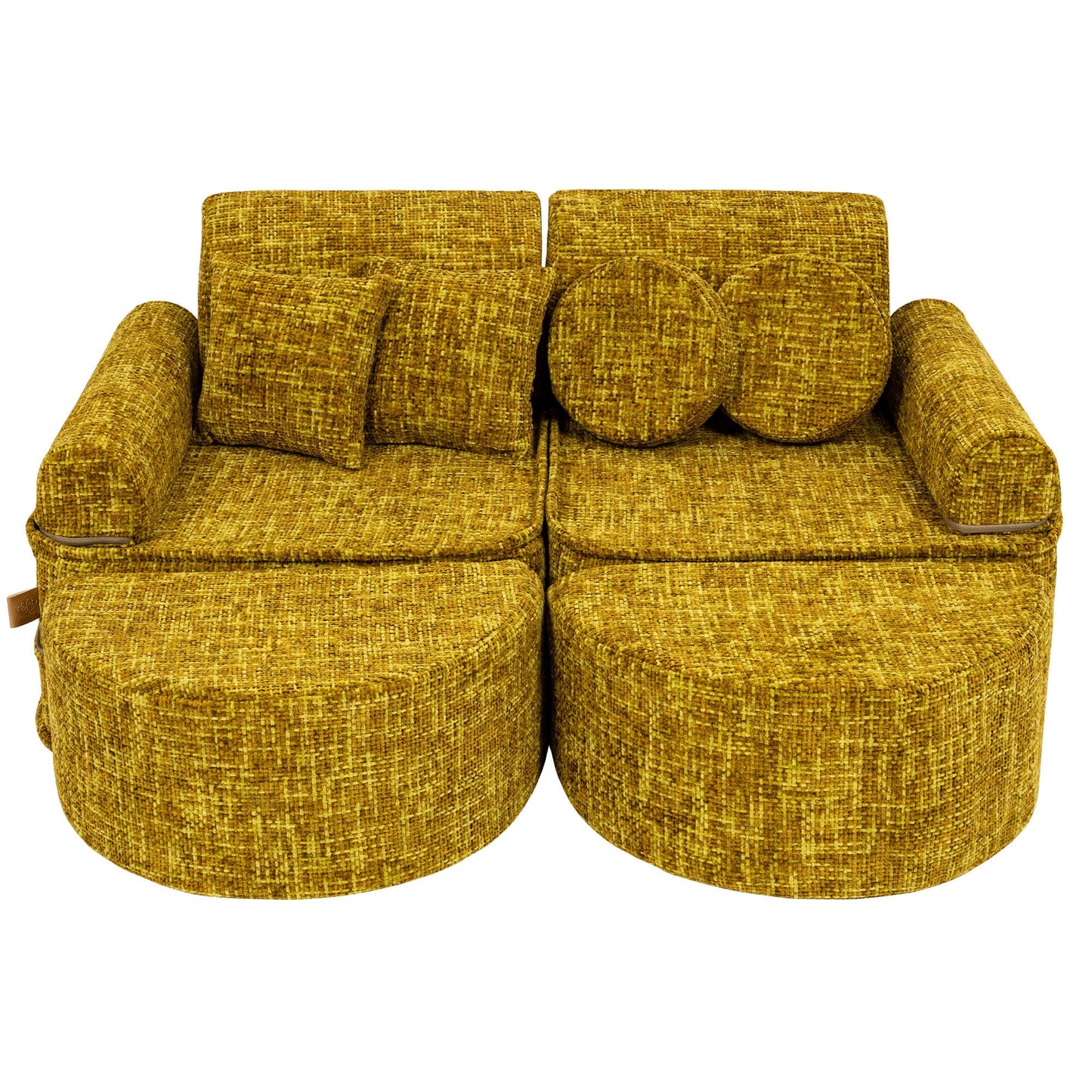 Medium Modular Sofa for Kids - Tangle Honey Mustard Plus