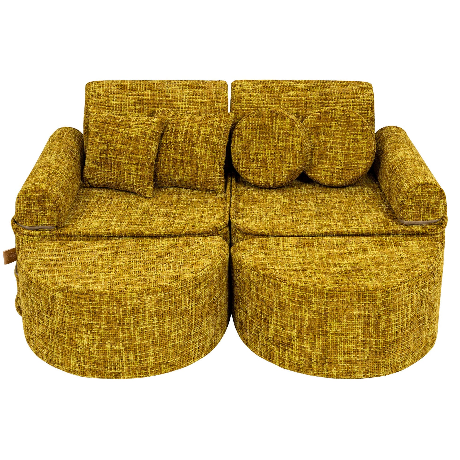 Medium Modular Sofa for Kids - Tangle Honey Mustard Plus