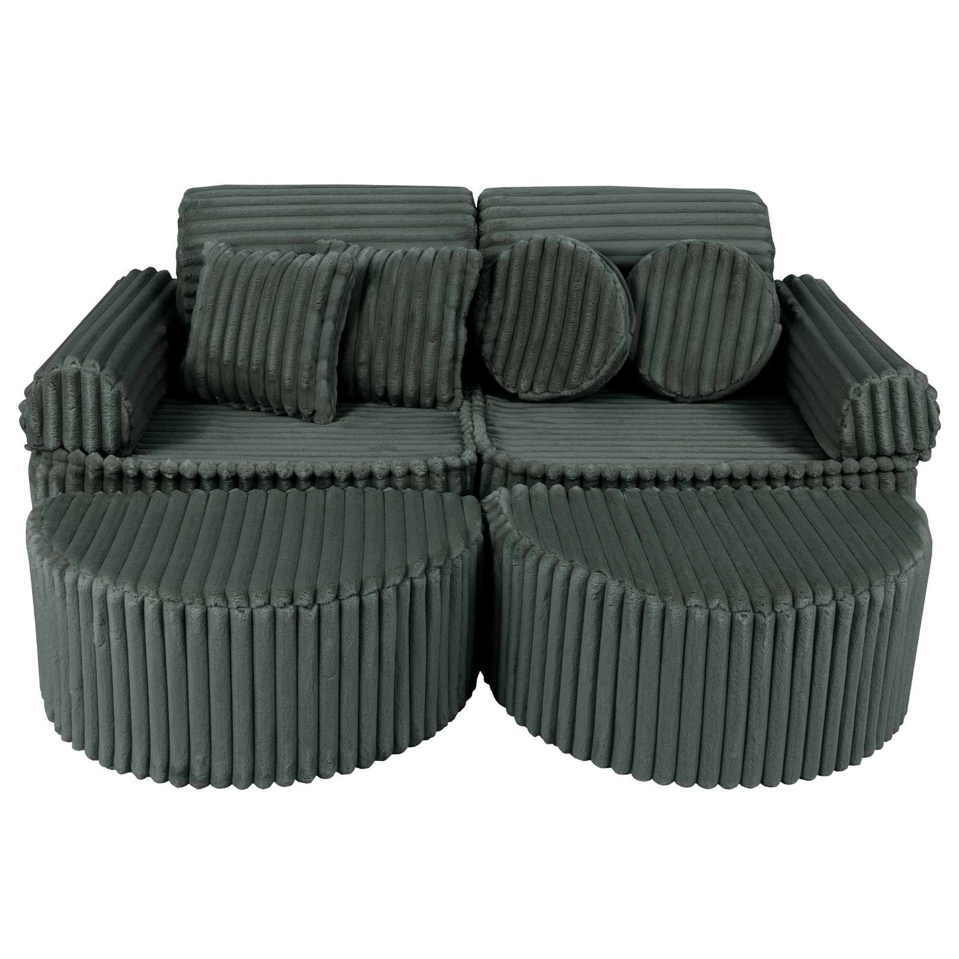 Medium Modular Sofa for Kids - Churros Forest Green Plus