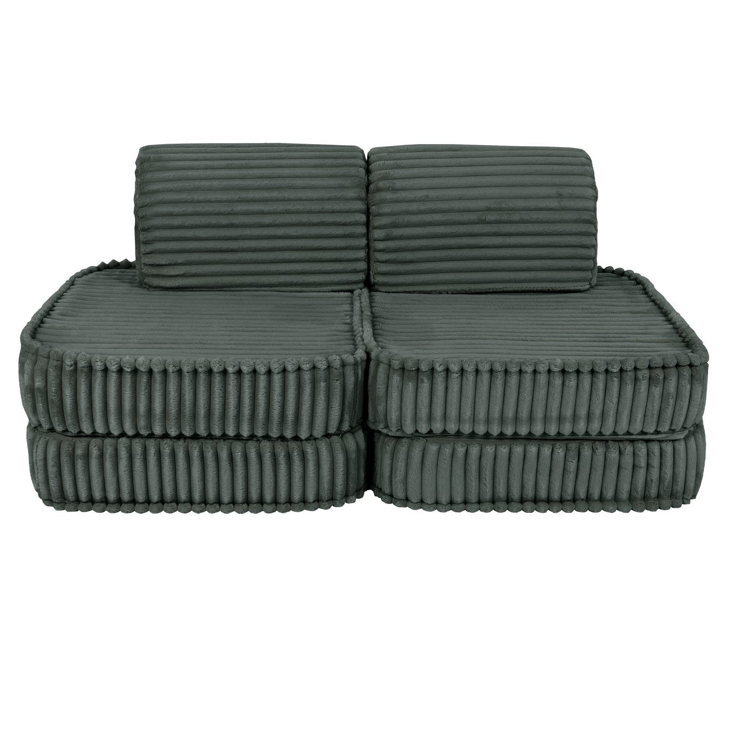 Small Modular Sofa for Kids - Churros Forest Green