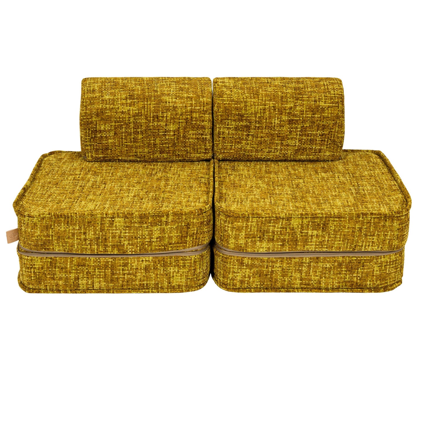 Small Modular Sofa for Kids - Tangle Honey Mustard