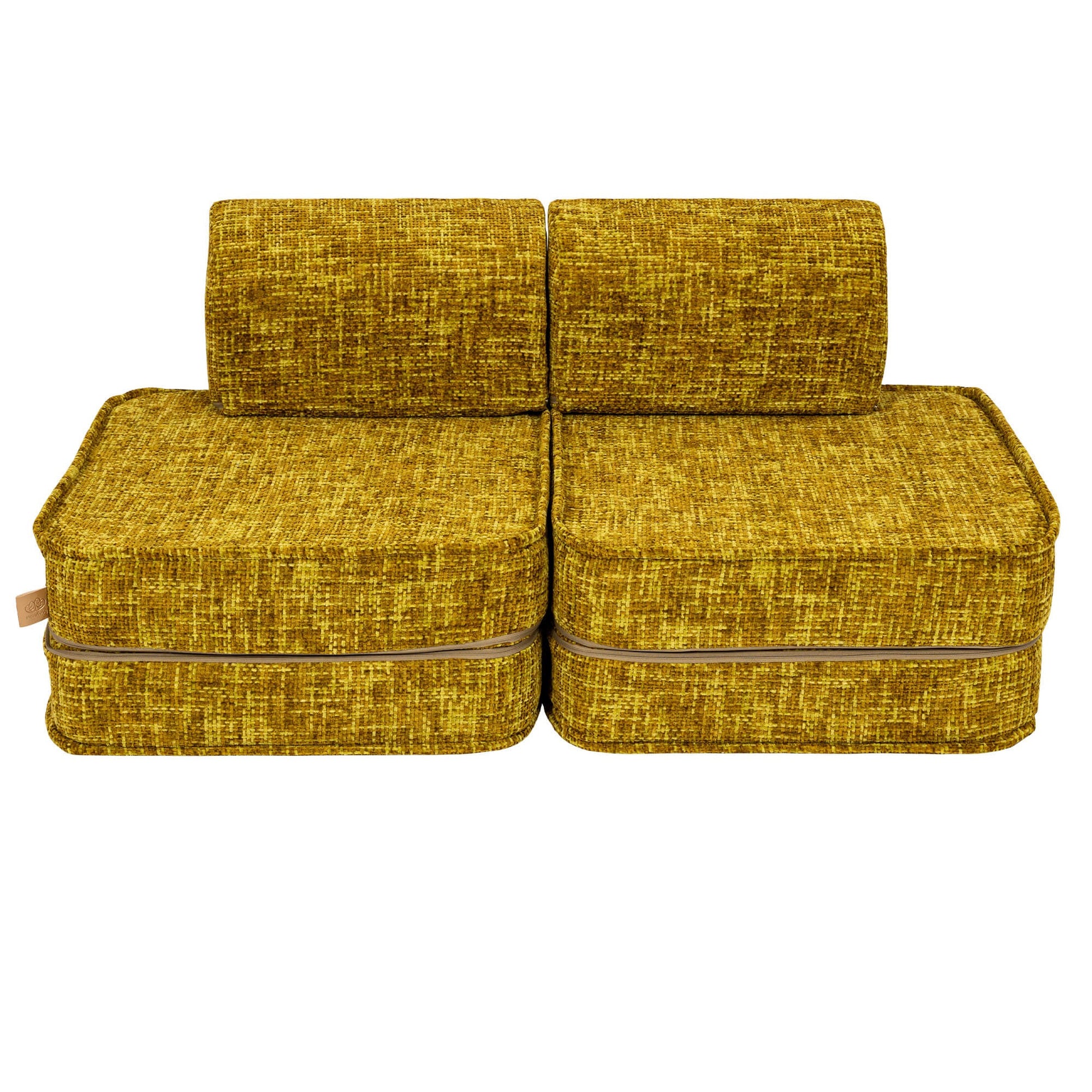 Small Modular Sofa for Kids - Tangle Honey Mustard