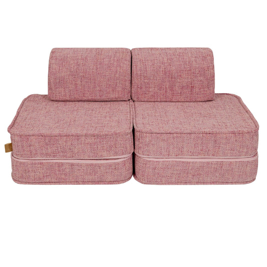 Small Modular Sofa for Kids - Tangle Bubblegum Pink