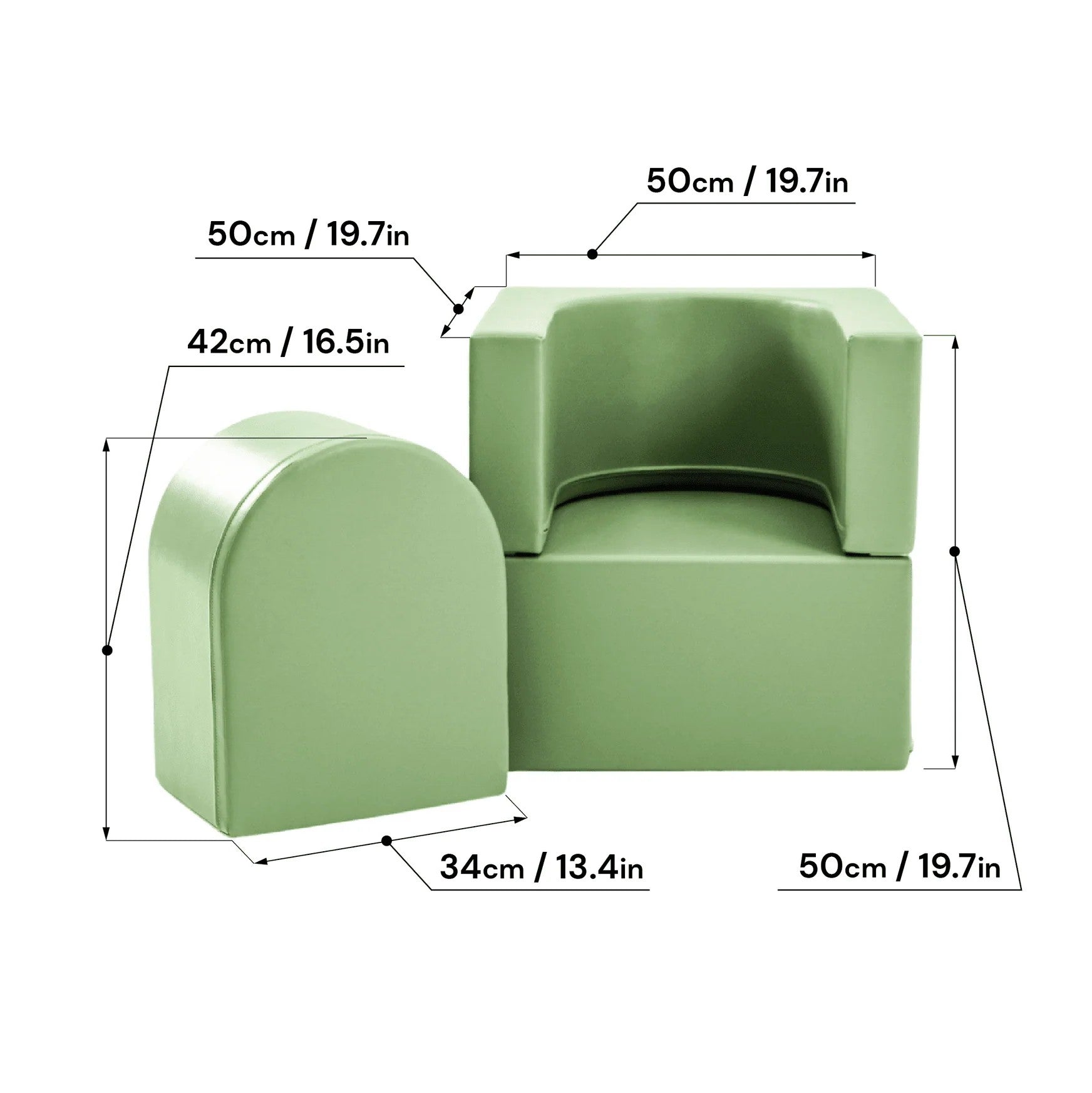 Soft Play Sofa Chair Snoozy - Green